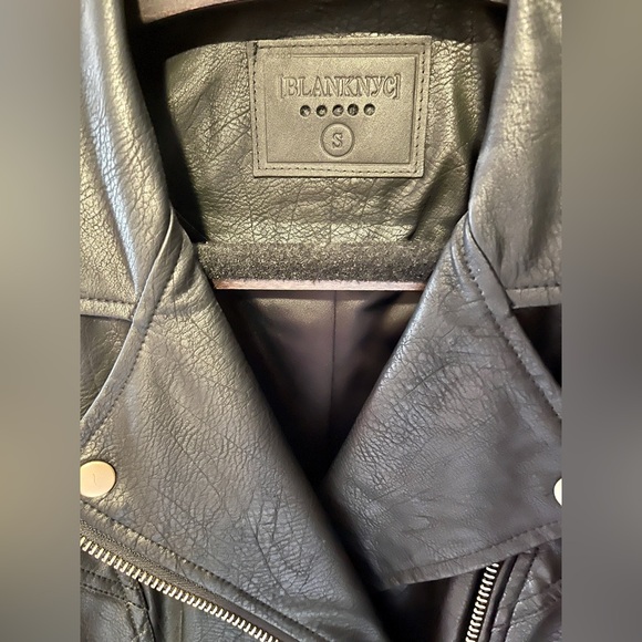 😎🌹Moto jacket embroidered S black faux leather🌹😎 - Picture 4 of 10